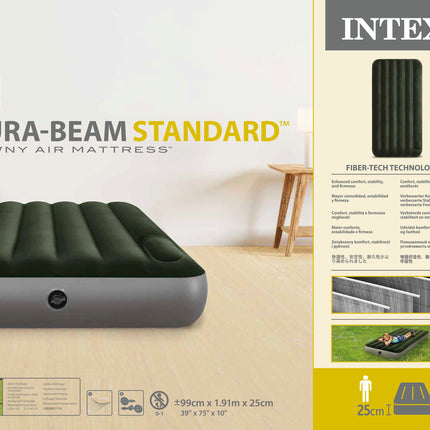 Intex Single (Twin) Classic Airbed With Built in Pump 64761.