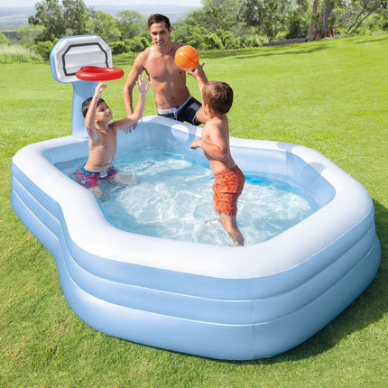 Intex Swim Center Shootin' Hoops Inflatable Pool 2.57m x 1.88m 57183.