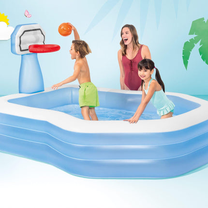 Intex Swim Center Shootin' Hoops Inflatable Pool 2.57m x 1.88m 57183.