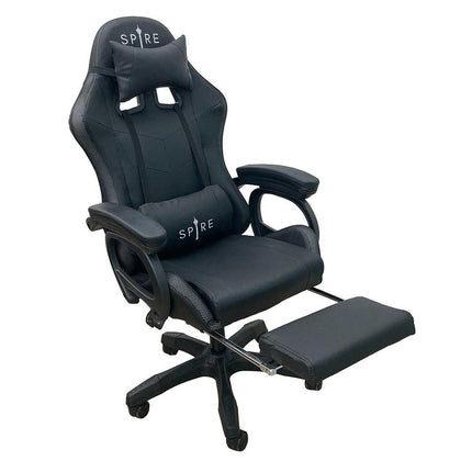 Spire Onyx Gaming/Office Chair w/ RGB Lighting And Massager Black 815EB.