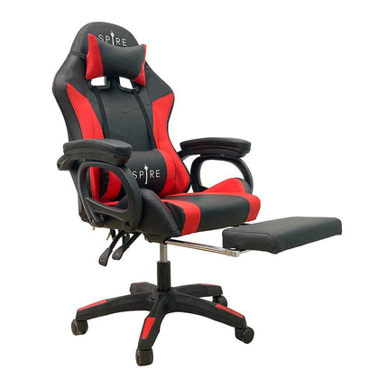 Spire Onyx Gaming/Office Chair w/ RGB Lighting And Massager Red And Black - 815ER.