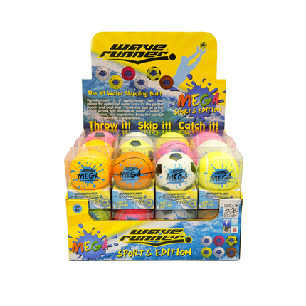 WAVE RUNNER MEGA SPORT BALL 9CM ASST - WR800B-SPT.