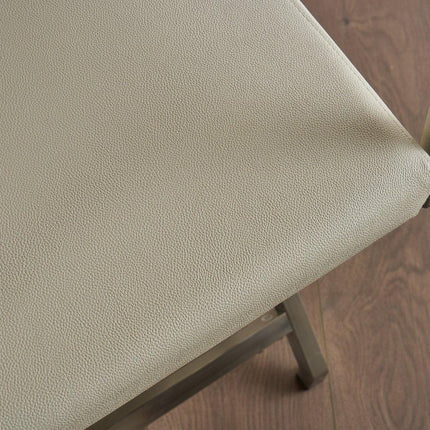 Rocklin Steel & Bonded Leather Director chair Armchair in White.