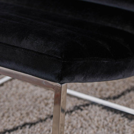 Glorie Black Velvet Sofa Accent Chair ArmChair.