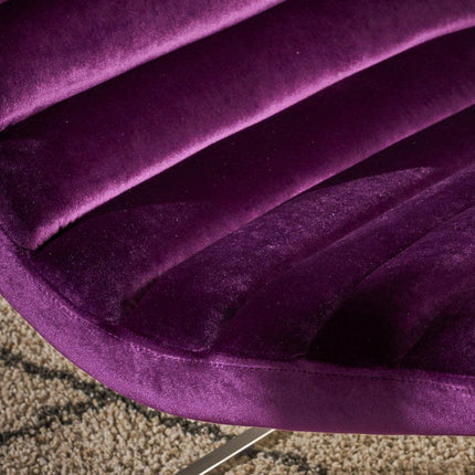 Glorie Plum Velvet Sofa Accent Chair ArmChair.