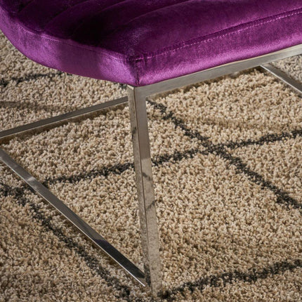 Glorie Plum Velvet Sofa Accent Chair ArmChair.