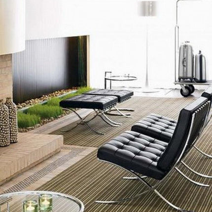 Black Barcelona Chair - Classic Version - Replica.