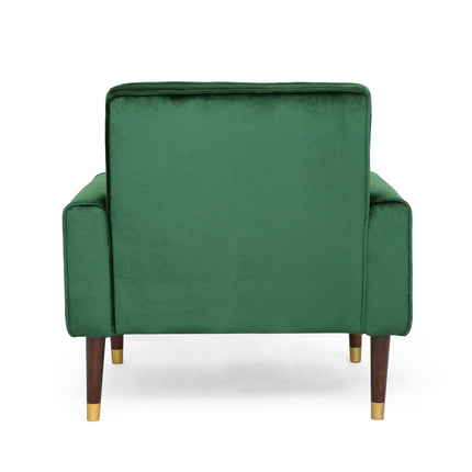 Lewisham Emerald Tufted Velvet Armchair.