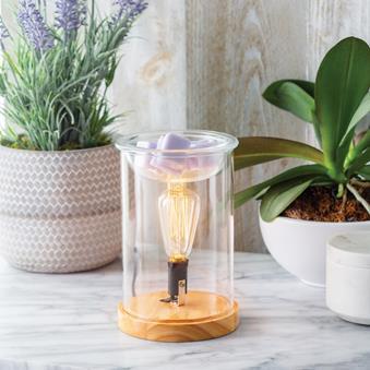 Wood & Glass Vintage Bulb Illumination Warmer.