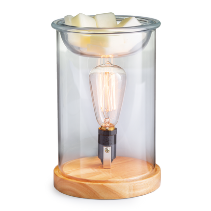 Wood & Glass Vintage Bulb Illumination Warmer.