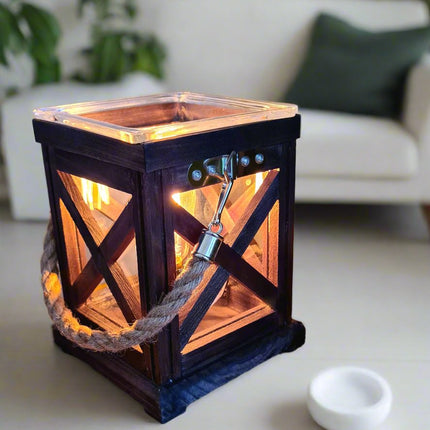 Walnut & Rope Vintage Bulb Illumination Warmer.