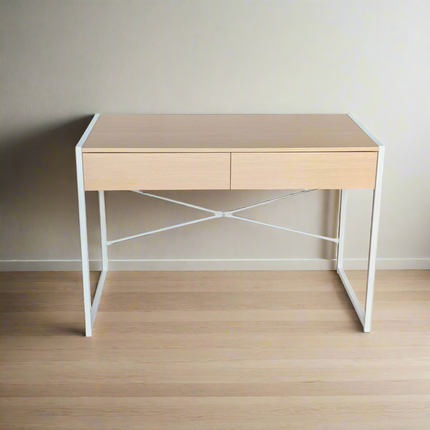 Minimalist Study Desk With Drawers/Office Table/MDF.