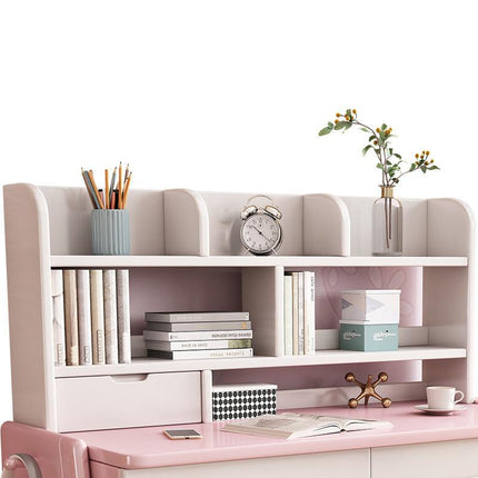 Ave Solid Wood Study Desk with Shelf and Drawers/Bookcase/Rubberwood.