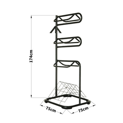 Samland Heavy Duty Three Tier Rotable Saddle Stand Saddle Rack.