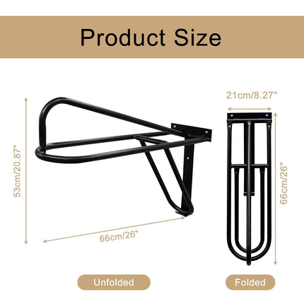 Samland Foldable Saddle Rack Wall Mounted Saddle Stand Space-Saving Steel Holder for Horse Tack.