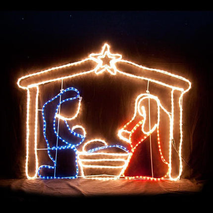 Samland LED NATIVITY SCENE CHRISTMAS MOTIF ROPE LIGHT DISPLAY.