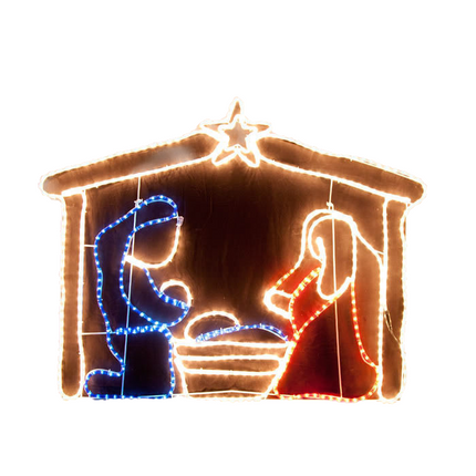 Samland LED NATIVITY SCENE CHRISTMAS MOTIF ROPE LIGHT DISPLAY.