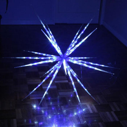 Samland 160 LED Blast Ice Star Ball Christmas Light Decoration in Blue & White.