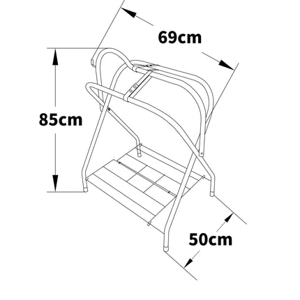 Samland Foldable Saddle Rack Steel Saddle Stand.