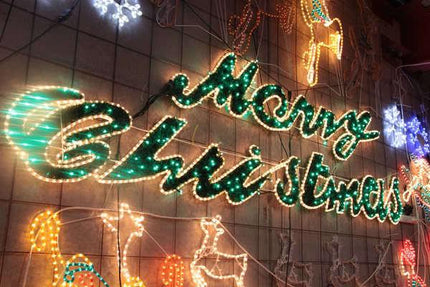 Samland 5.5m Merry Christmas Sign Led Rope Light Commercial.