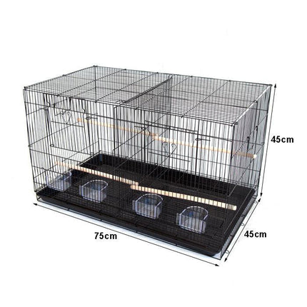 Samland Set of 3 Breeding Bird Cage with Center Dividor with Stand.