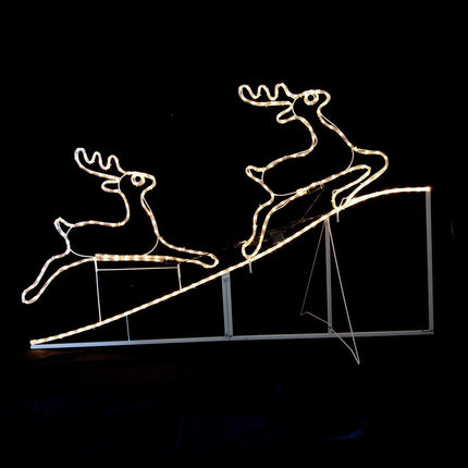 Samland Animated Running up Reindeer Rope Light for Christmas Decoration.