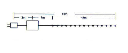 Samland 55M LED Christmas Fairy Light Clear String in Multi Color.