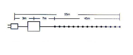Samland 55M Long 500 LED Fairy Rope Christmas Light in Ultra White.