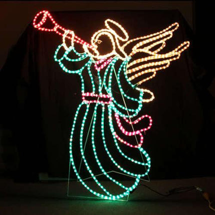 Samland LED ANIMATED CHRISTMAS ANGEL SOUNDING TRUMPET MOTIF ROPE LIGHT.
