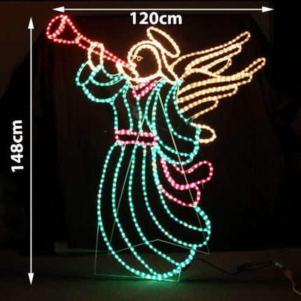 Samland LED ANIMATED CHRISTMAS ANGEL SOUNDING TRUMPET MOTIF ROPE LIGHT.
