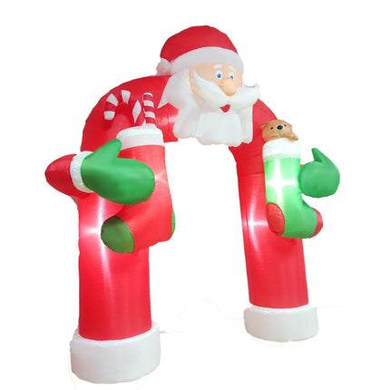 Samland 285CM INFLATABLE SANTA CLAUSE CHRISTMAS ARCHWAY WITH LED LIGHT.