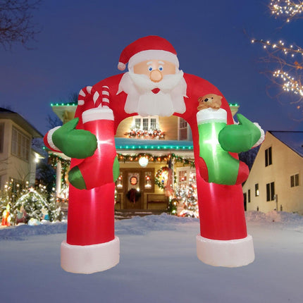 Samland 285CM INFLATABLE SANTA CLAUSE CHRISTMAS ARCHWAY WITH LED LIGHT.