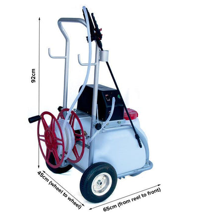 Samland 30L Electric Weed Pest Control Sprayer with Tank 12V Battery Spray Pump Trolley.