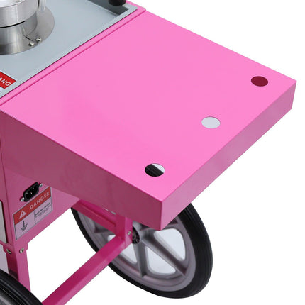 Samland Commercial Fairy Floss Machine with Wheeled Cart.