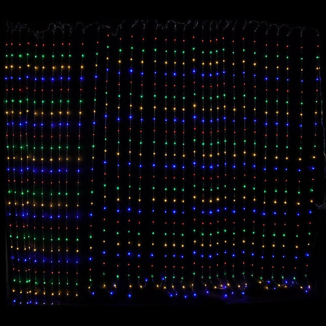 Samland 750 LED 620cmx240cm Copper Wire Curtain Light in Multi Colour.