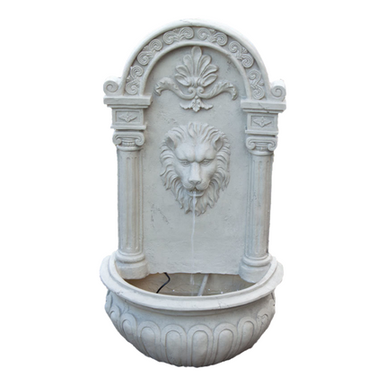 Samland  SOLAR DECORATIVE LION WALL WATER FOUNTAIN FEATURE.