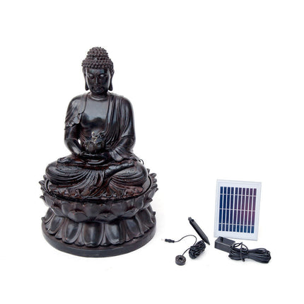 Samland BUDDHA SOLAR WATER FOUNTAIN WITH LED LIGHT.