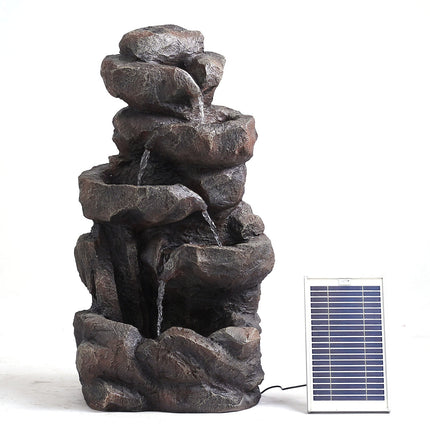 Samland GROTTO FALL SOLAR WATER FOUNTAIN WITH LED LIGHTS.
