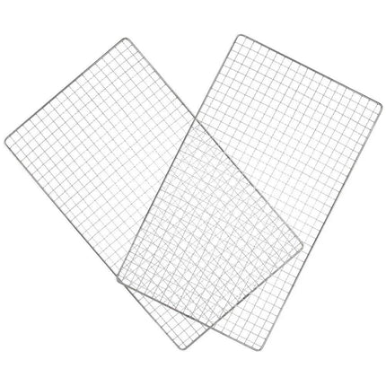 Samland 22x12cm BBQ Grill Mesh Fish Meat Rectangle Net Mat Barbecue Pad for Camping.