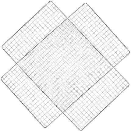 Samland 22x12cm BBQ Grill Mesh Fish Meat Rectangle Net Mat Barbecue Pad for Camping.