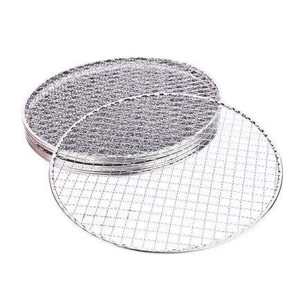 Samland 28CM BBQ Grill Mesh Fish Meat Round Net Mat Barbecue Pad for Camping.