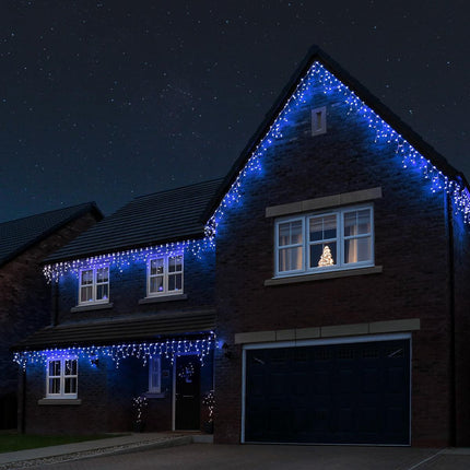 Samland 36m 1200 LED Icicle Light for Christmas Decoration in Blue.