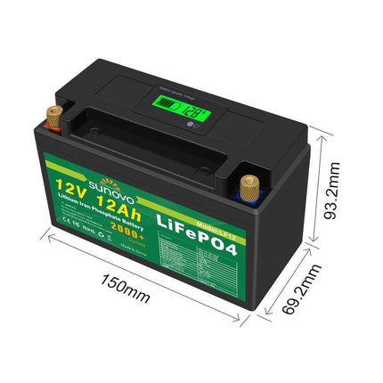 Samland 12V 12AH Deep Circle Lifepo4 Lithium Battery Rechargeable.