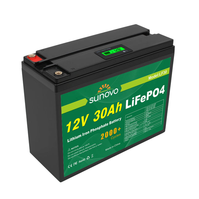 Samland 12V 30AH Deep Circle Lifepo4 Battery Rechargeable Lithium.