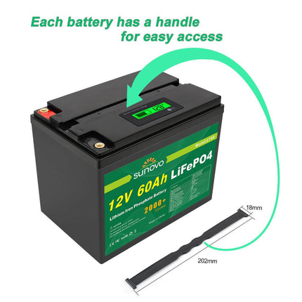 Samland 12V 60AH Deep Circle Lifepo4 Lithium Battery Rechargeable.