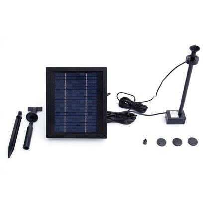 Samland 9V 250LPH Solar Pump with Battery Backup Panel for Small Pond Fountain Feature.