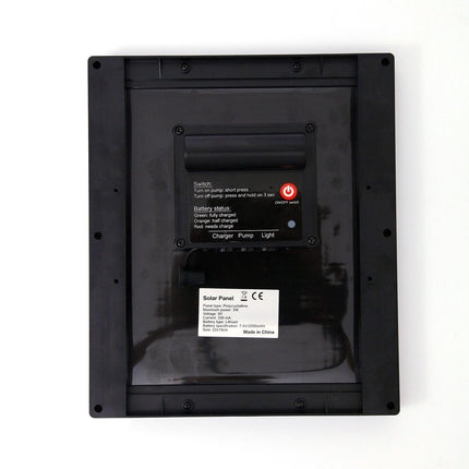 Samland 9V 250LPH Solar Pump with Battery Backup Panel for Small Pond Fountain Feature.