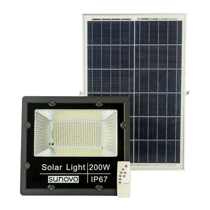 Samland 590 Led Solar Flood Light Outdoor with Remote Control 200W Cold White.