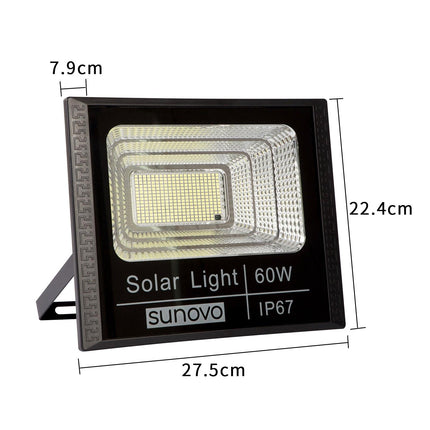 Samland Solar Flood Light Outdoor with Remote Control 60W Cold White.