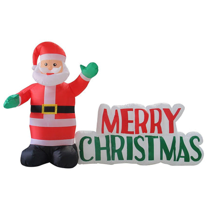 Samland LED INFLATABLE SANTA CLAUSE WITH MERRY CHRISTMAS SIGN FOR CHRISTMAS DECORATION.
